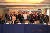Pictured are Prof. Dr. Ulrich Karpen and Prof. Dr. James A. Sweeney (centred), and colleagues at the workshop in Pristina, Kosovo.